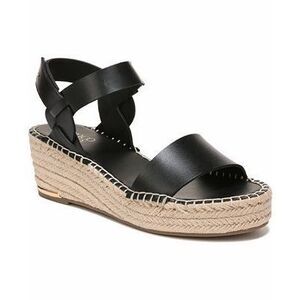 FRANCO SARTO Women’s Black Patra Espadrille Wedge Sandals Size 8.5
